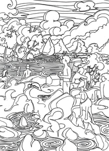 Barton Creek Coloring Page - Borrelli Illustrations