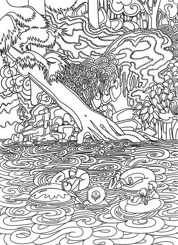 Krause Springs Coloring Page - Borrelli Illustrations